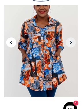 Blue Sky Van Gogh Pop Art Tunic